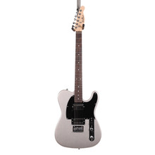 EastCoast T2 Dual Humbucker Electric Guitar in Slick Silver with Rosewood Fretboard - Image 2