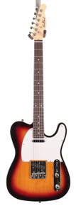 Eastcoast T62 Double-Bound T-Style Electric Guitar In Three Tone Sunburst - Image 2