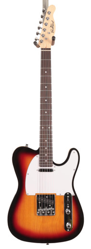 Eastcoast T62 Double-Bound T-Style Electric Guitar In Three Tone Sunburst - Image 3