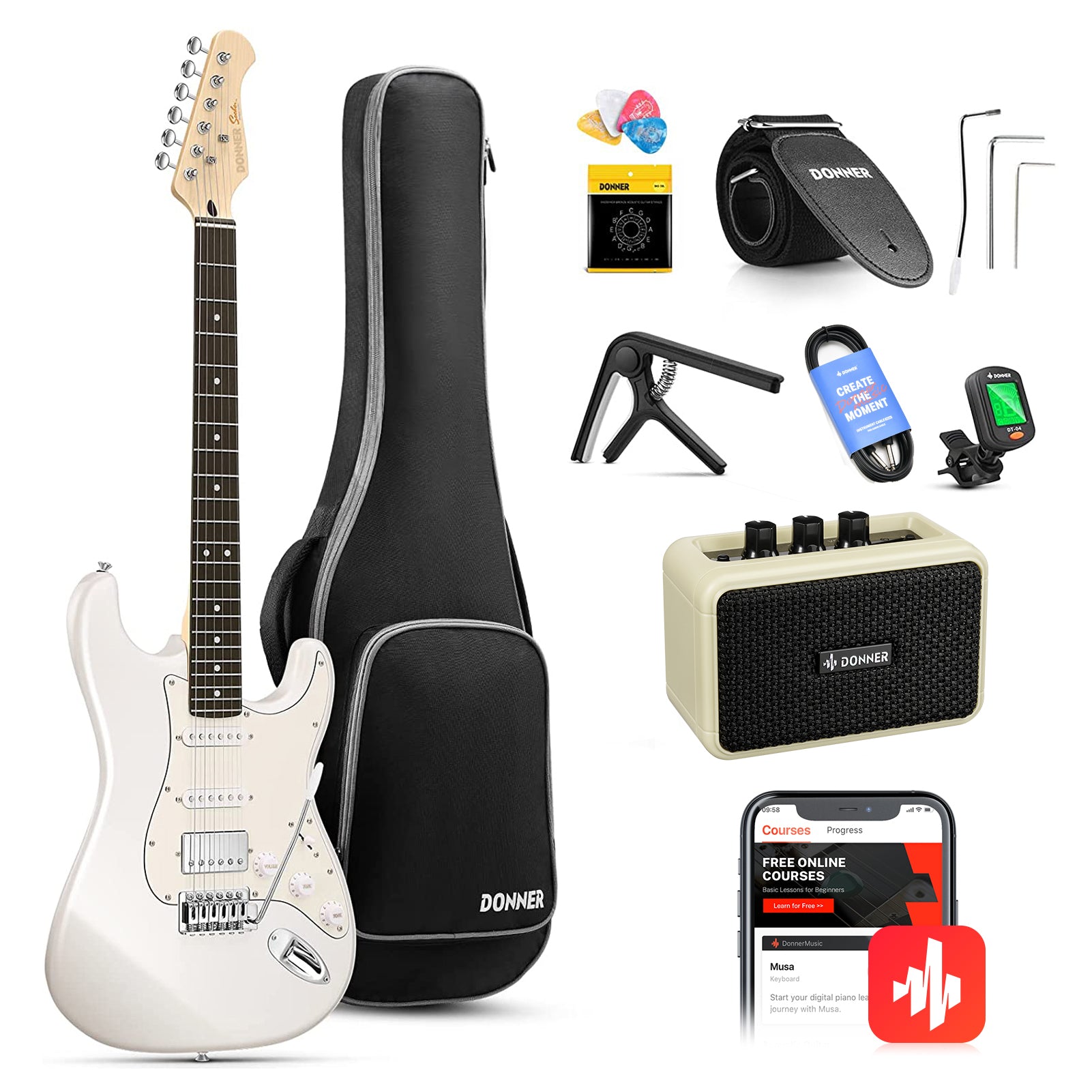 Donner DST-152 ST Electric Guitar Kit