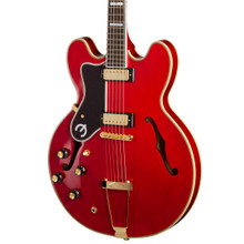 Epiphone Masterbilt Gem Archer Sheraton Left Handed Semi-Hollow Electric Guitar in Cherry Red (58328) - Image 3