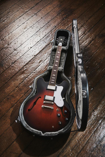 Epiphone Bonehead Riviera Semi-Hollow Electric Guitar in Dark Tobacco Burst - Image 3