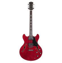 Sire Larry Carlton H7 Semi-Hollow Electric Guitar in See Through Red - Image 2