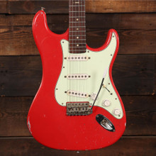 Hansen Guitars S-Style Electric Guitar in Hotrod Red, Ultra Light Relic - Image 2