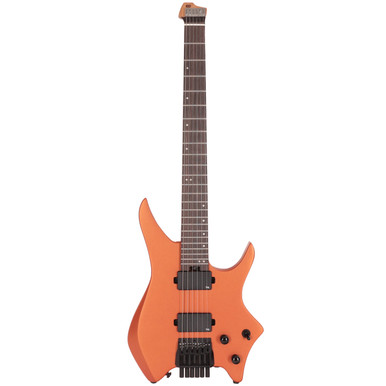 HILS NEXT HN3 Headless Electric Guitar Satin Orange Silent Practice Bundle - Image 3