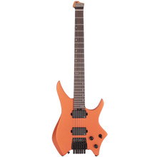 HILS NEXT HN3 Headless Electric Guitar in Satin Metallic Coral Orange - Image 2