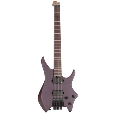 HILS NEXT HN3 Headless Electric Guitar Satin Purple Silent Practice Bundle - Image 3