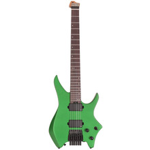 HILS NEXT HN3 Headless Electric Guitar Satin Green Silent Practice Bundle - Image 2