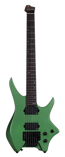 HILS NEXT HN5 Headless Electric Guitar Satin Green Silent Practice Bundle - Image 3