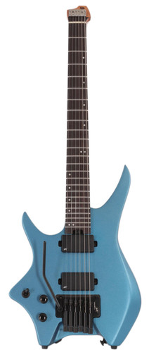 HILS NEXT HN5 Left Handed Headless Electric Guitar in Satin Metallic Electric Blue - Image 3