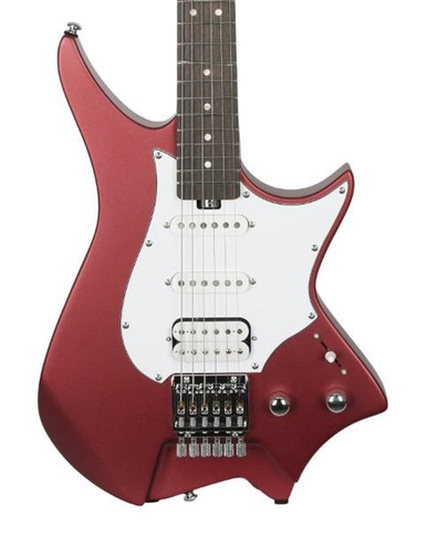 HILS HNS1 S-Style Headless Electric Guitar in Satin Ruby Red - Image 1