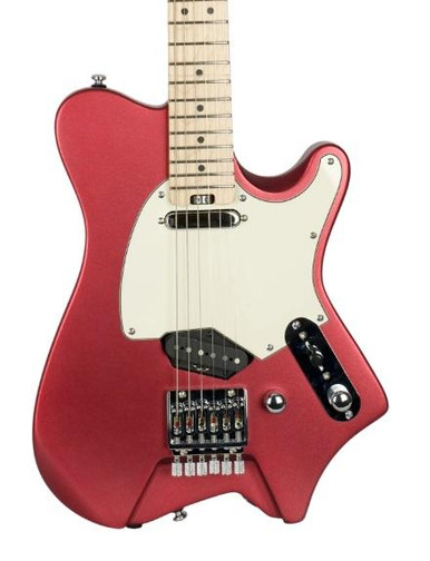 HILS HNT1 T-Style Headless Electric Guitar in Satin Ruby Red - Image 1