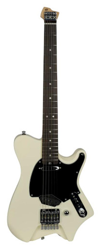 HILS HNT1 T-Style Headless Electric Guitar in Satin Ivory - Image 3