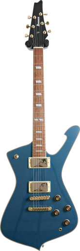 Ibanez IC420ABM Iceman Electric Guitar in Antique Blue Metallic - Image 3