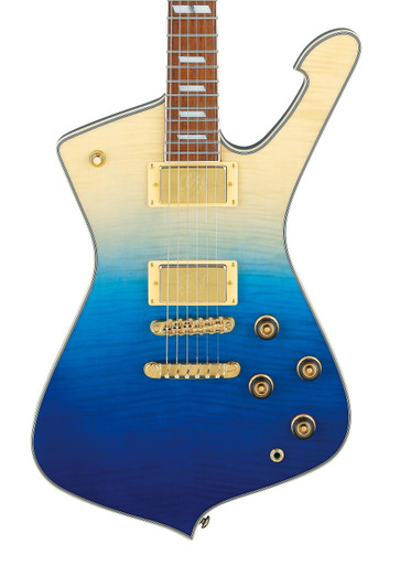 Ibanez IC420FM-TBG Iceman Electric Guitar in Transparent Blue Gradation - Image 1