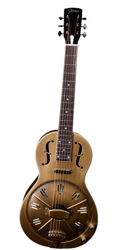 Johnson 960E Parlour Electro Acoustic Resonator Guitar in Antique Brass - Image 3