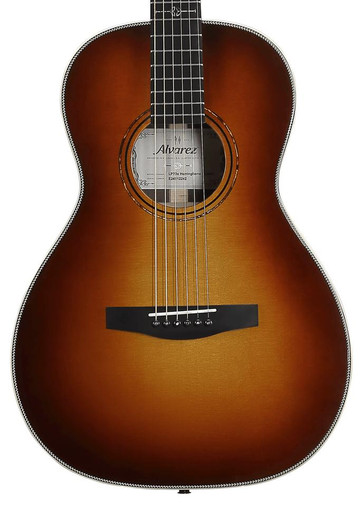 Alvarez Laureate LP70E Parlour Electro Acoustic in Herringbone Sunset - Image 1
