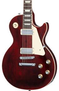 Gibson Les Paul '70s Deluxe Electric Guitar in Wine Red (19663) - Image 3