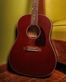 Gibson J-45 Special Electro Acoustic Guitar in Satin Wine Red - Image 2