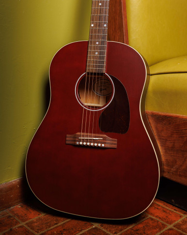 Gibson J-45 Special Electro Acoustic Guitar in Satin Wine Red - Image 3