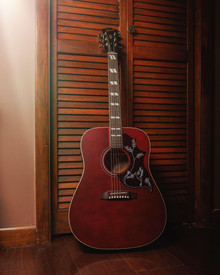 Gibson Hummingbird Special Electro Acoustic Guitar in Satin Wine Red - Image 2