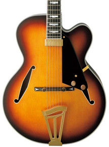 FGN Masterfield MFA-FP Hollowbody Electric Guitar in Jazz Burst (61942) - Image 3