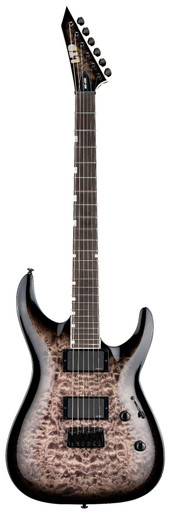 ESP LTD MH-400HT QM Electric Guitar in See Thru Black Sunburst - Image 3