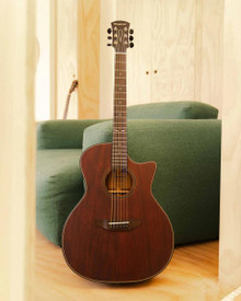 Orangewood Morgan Mahogany Live Grand Auditorium Cutaway Electro Acoustic Guitar in Natural Satin - Image 2