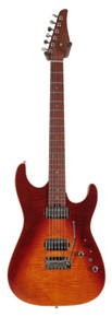 Soloking MS-1 Custom Electric Guitar with Flame Maple Top in Fire Wakesurf - Image 2