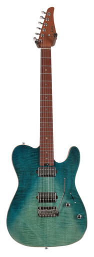 Soloking MT-1 Custom Flame Maple Top Electric Guitar in Blue Wakesurf - Image 3