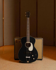 Orangewood Juniper II Baritone Live Rubber Bridge Electro Acoustic Guitar in Black Satin - Image 2
