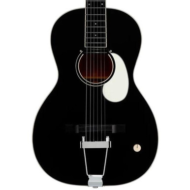 Orangewood Juniper Live Rubber Bridge Parlour Electro Acoustic Guitar in Black Satin