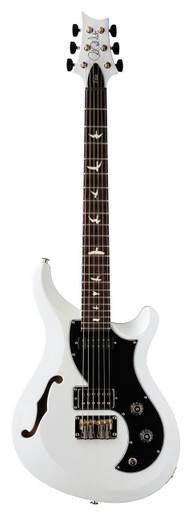 PRS S2 Vela Semi Hollow Satin Electric Guitar in Pearl White - Image 3