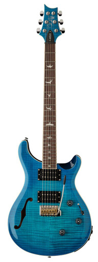 PRS SE Custom 24 Semi-Hollow Piezo Electric Guitar in Lake Blue - Image 3