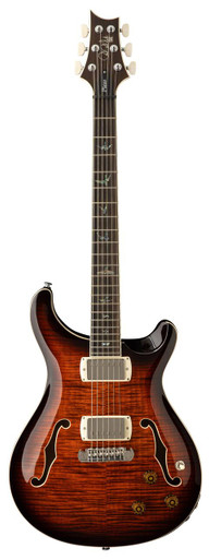 PRS SE Hollowbody II Piezo Electric Guitar in Orange Tiger Smokeburst (2026) - Image 3