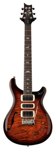 PRS SE Special Semi-Hollow Electric Guitar in Orange Tiger Smokeburst - Image 3