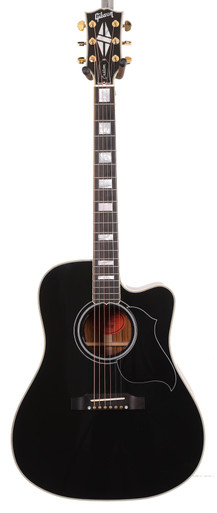 Second Hand Gibson Songwriter Custom Acoustic Guitar in Black 215 - Image 3