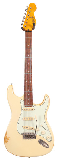 Second Hand Vintage V6 Electric Guitar in Olympic White 929 - Image 3