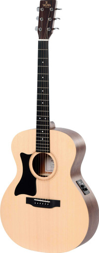 Sigma SE Series GMEL Left Handed Electro Acoustic Guitar in Natural - Image 3