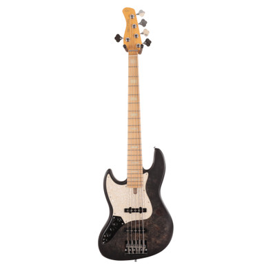 Sire Marcus Miller V7 Reissue Left Handed Swamp Ash 5-String Bass Guitar in Transparent Black Satin - Image 3