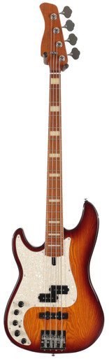 Sire P8 4-String Ash Left Handed Bass Guitar in Tobacco Sunburst - Image 3