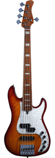 Sire Marcus Miller P8 Swamp Ash 5-String Bass Guitar in Tobacco Sunburst - Image 3