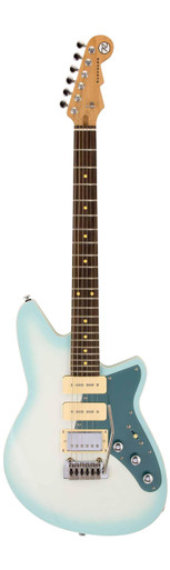 Reverend Six Gun HPP Electric Guitar in Chronic Blue Burst - Image 3