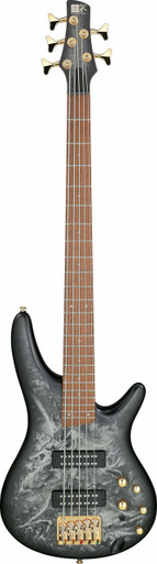 Ibanez SR305EDX-BZM 5-String Bass Guitar in Black Ice Frozen Matte - Image 3