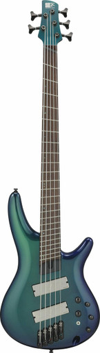 Ibanez SRMS725-BCM 5-String Bass Guitar in Blue Chameleon - Image 3