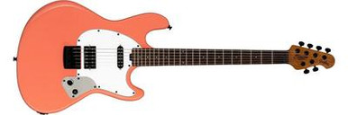 Sterling by Music Man Fluff Electric Guitar in Rula Thumb Red - Image 3