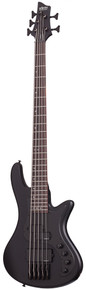 Schecter Stiletto Stealth 5-String Bass Guitar in Satin Black - Image 2