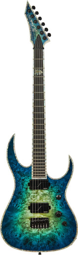 BC Rich Extreme Series Shredzilla Exotic Electric Guitar in Cyan Blue - Image 3