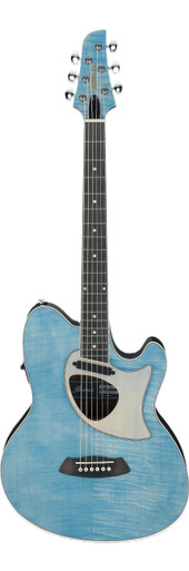 Ibanez TCM50FM-ODB Talman Series Acoustic Guitar In Open Pore Denim Blue - Image 3