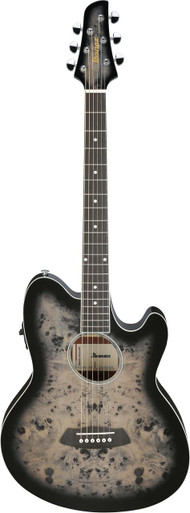 Ibanez TCY10PA-BKB Talman Electro Acoustic Guitar in Transparent Brown Black Burst High Gloss - Image 3